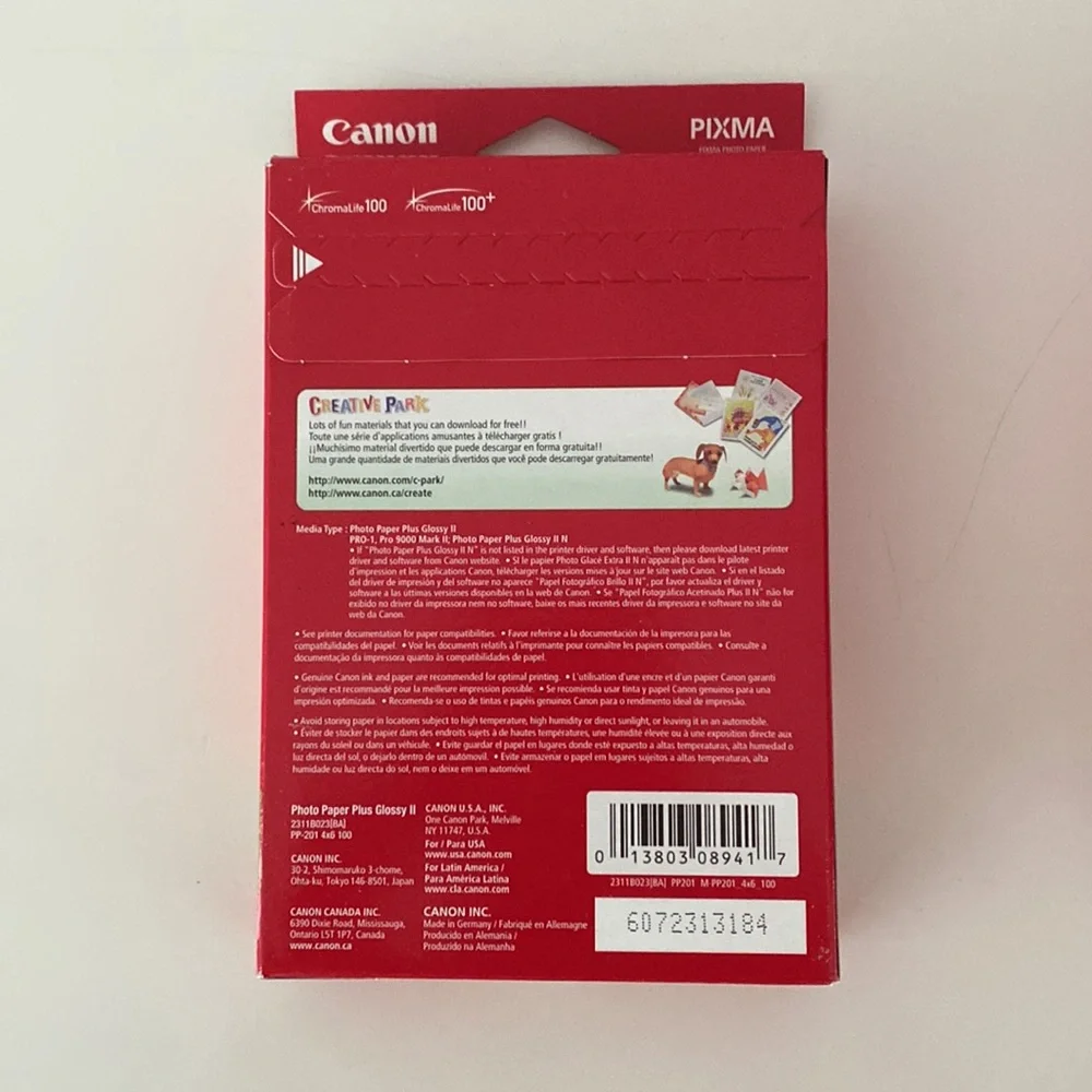 Canon Photo Paper Plus Glossy II 4 x 6